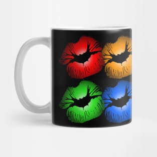 LGBTQ Rainbow Kissing Lips Mug